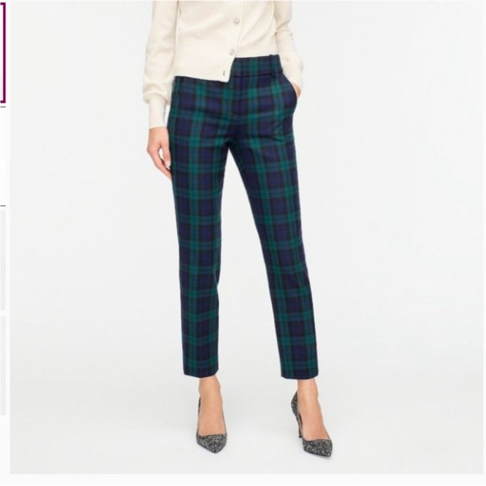 J. Crew Black-watch Plaid Ankle Pants